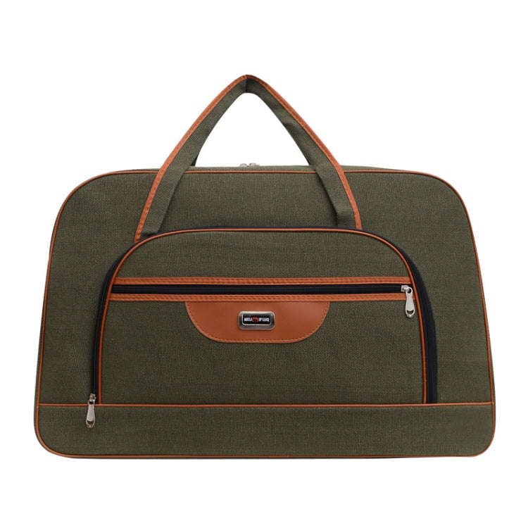 Large Capacity Travel Bag Men Short Trip Handheld Canvas Luggage Bag, Size: Large(Green)