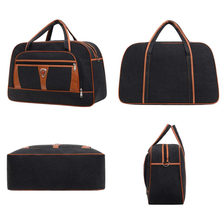 Large Capacity Travel Bag Men Short Trip Handheld Canvas Luggage Bag, Size: Small(Black)