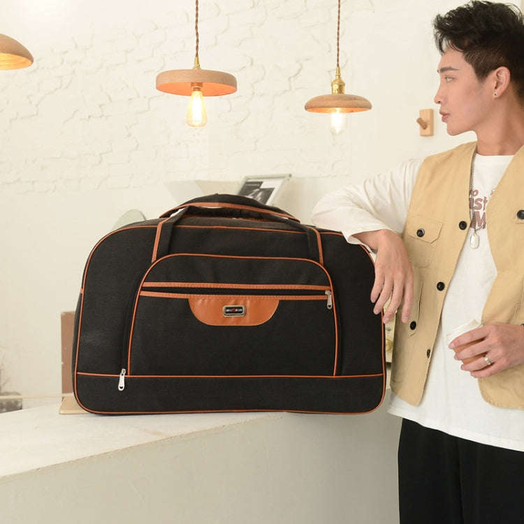 Large Capacity Travel Bag Men Short Trip Handheld Canvas Luggage Bag, Size: Small(Khaki)