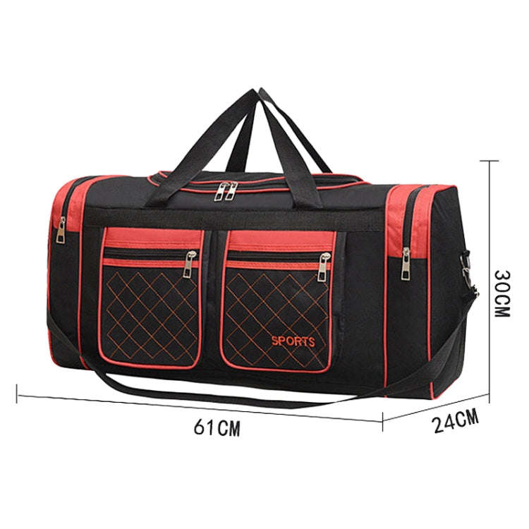Simple Portable Shoulder Large Capacity Travel Bag Handheld Luggage Bag, Color: Medium Red