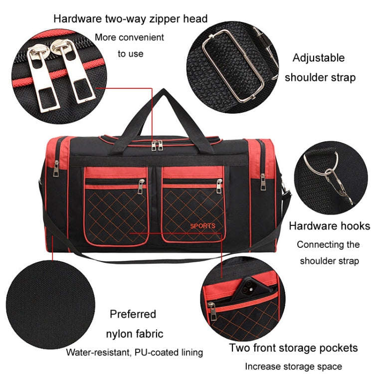 Simple Portable Shoulder Large Capacity Travel Bag Handheld Luggage Bag, Color: Large Black