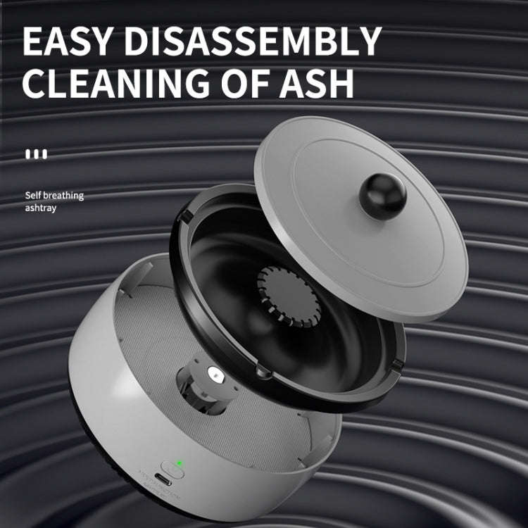 Rechargeable Ashtray Air Purifier Car Smoking Tank To Remove Smoke Odor(Gray)