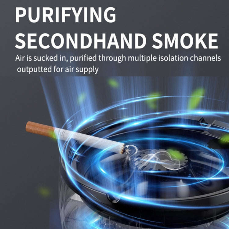 Rechargeable Ashtray Air Purifier Car Smoking Tank To Remove Smoke Odor(Gray)