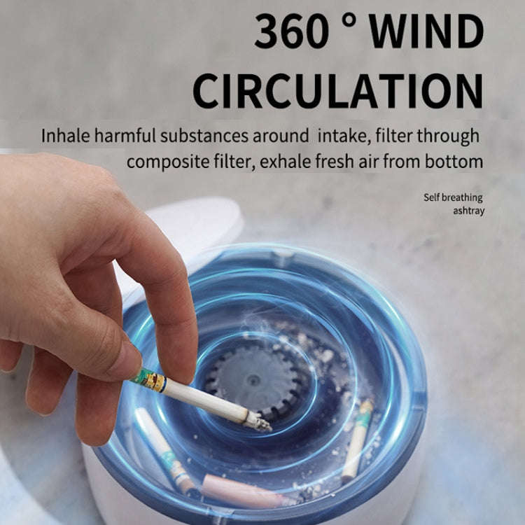 Rechargeable Ashtray Air Purifier Car Smoking Tank To Remove Smoke Odor(Gray)