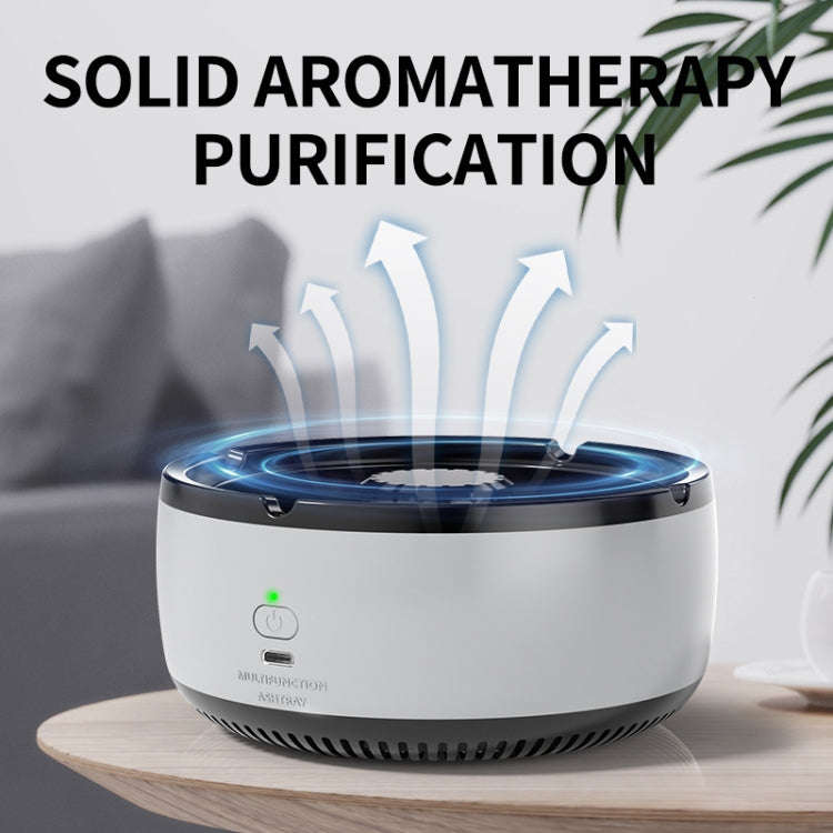 Rechargeable Ashtray Air Purifier Car Smoking Tank To Remove Smoke Odor(Gray)