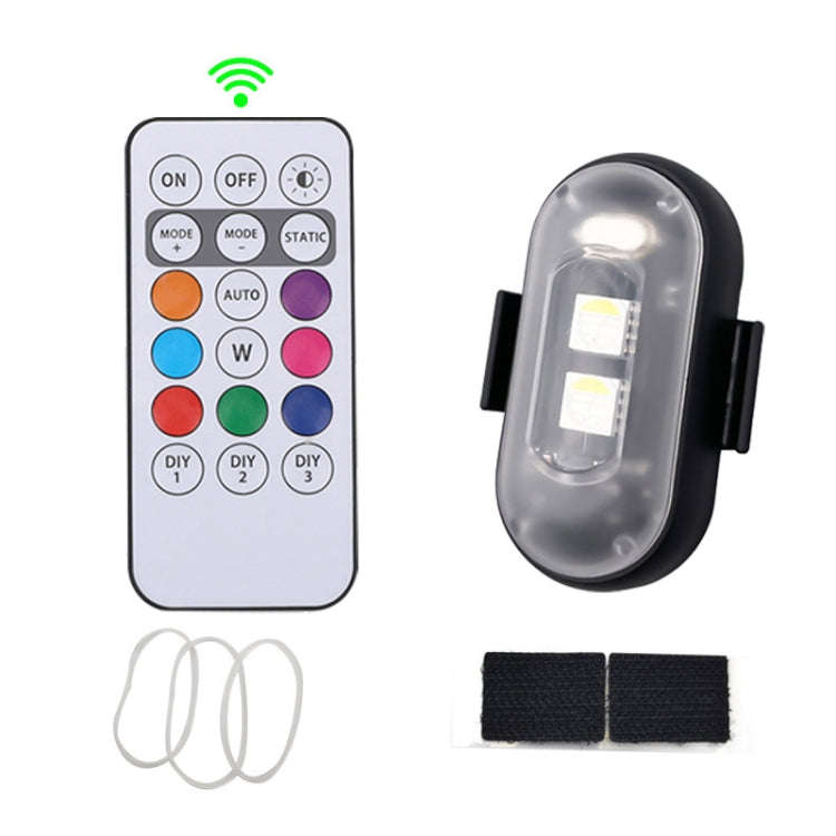 Wireless Remote Control Motorcycle Universal Colorful Flashing Warning Light, Size: Paste Type(1 ...