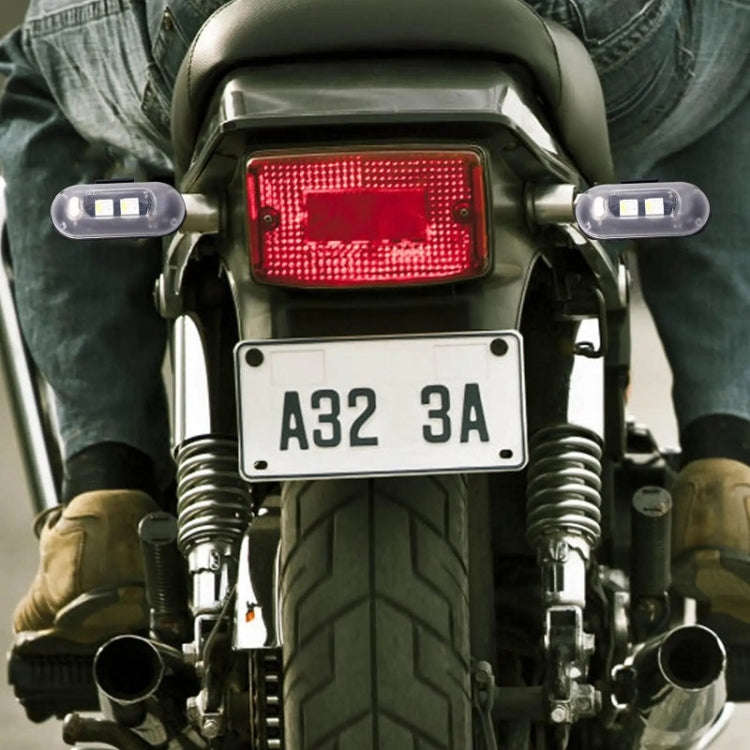Wireless Remote Control Motorcycle Universal Colorful Flashing Warning Light, Size: Paste Type(1 ...