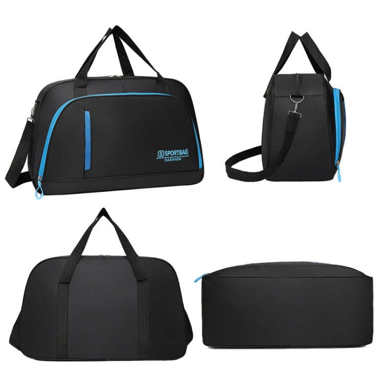 Large Capacity Luggage Pack Handheld Travel Bag Short Trip Shoulder Sports Fitness Bag(Black)