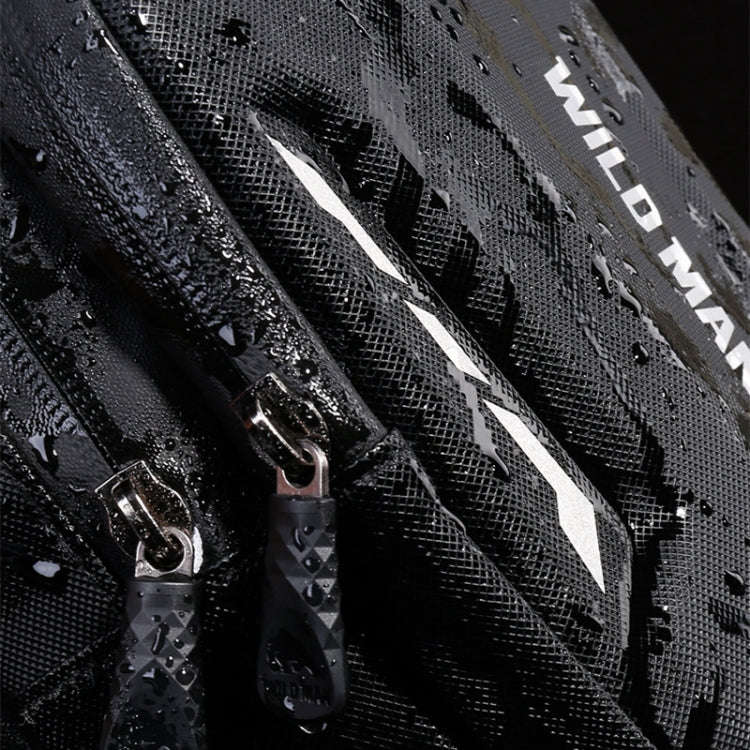 WILD MAN L1 3L Outdoor Motorcycle Riding Hard Shell Waist Bag Sports Cross-body Bag(Black)