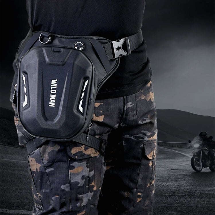 WILD MAN L1 3L Outdoor Motorcycle Riding Hard Shell Waist Bag Sports Cross-body Bag(Black)