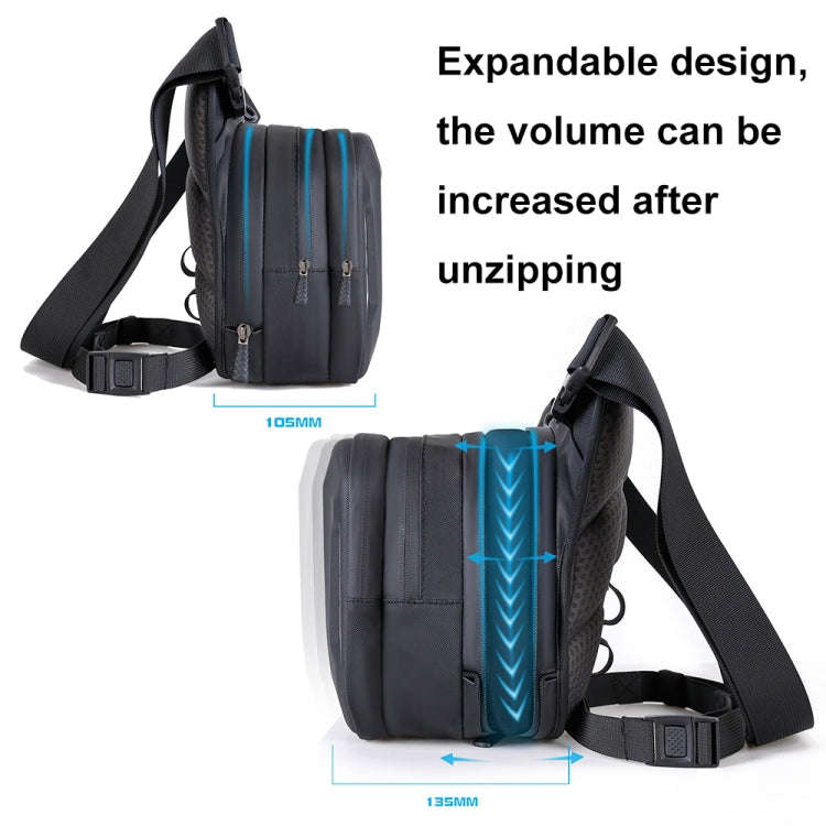 WILD MAN L1 3L Outdoor Motorcycle Riding Hard Shell Waist Bag Sports Cross-body Bag(Black)