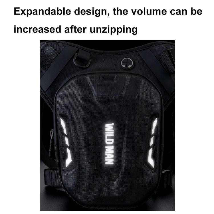 WILD MAN L1 3L Outdoor Motorcycle Riding Hard Shell Waist Bag Sports Cross-body Bag(Black)