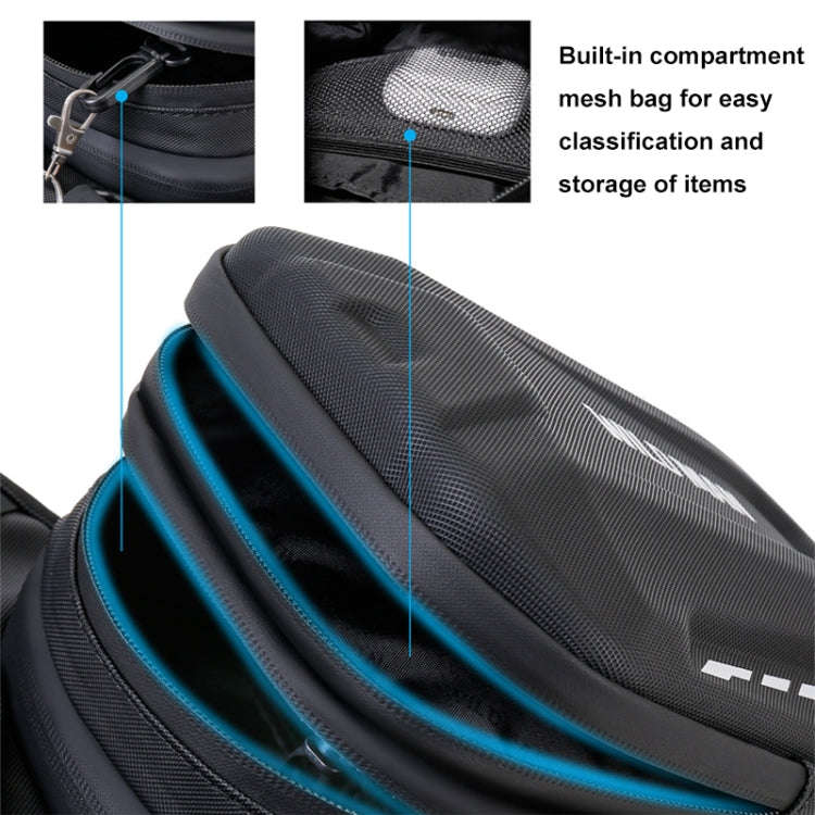 WILD MAN L1 3L Outdoor Motorcycle Riding Hard Shell Waist Bag Sports Cross-body Bag(Black)
