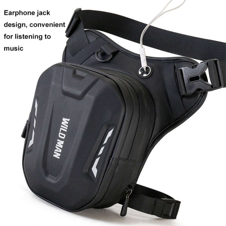 WILD MAN L1 3L Outdoor Motorcycle Riding Hard Shell Waist Bag Sports Cross-body Bag(Black)