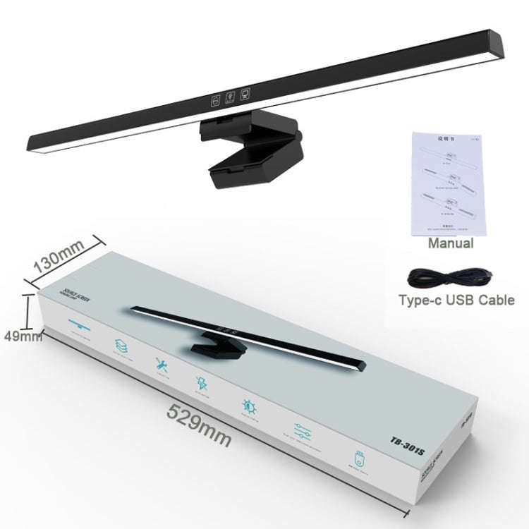 TB-301S 50cm Asymmetric No Video Flash Desk Lamp Timing Dimming Work Monitor Computer Screen Hang...
