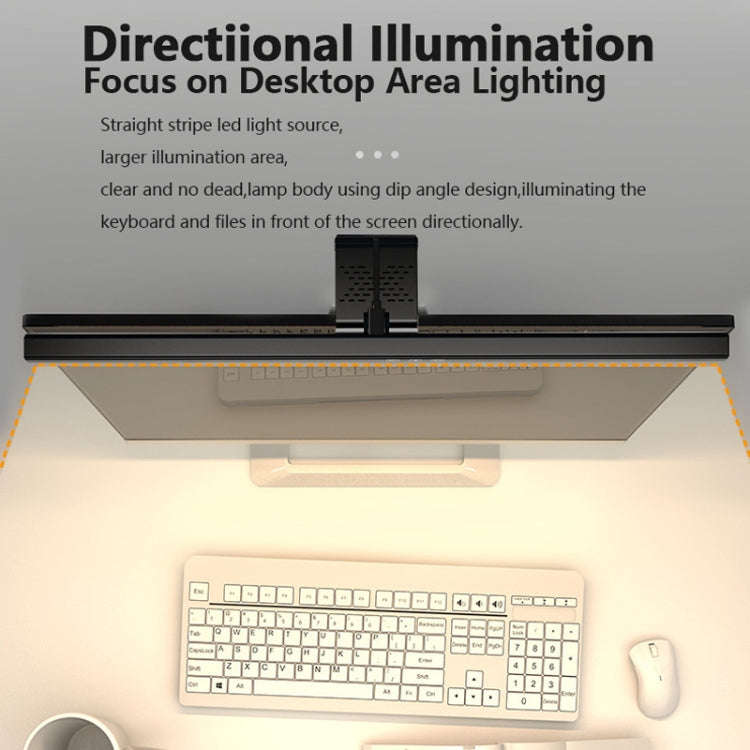 TB-301S 50cm Asymmetric No Video Flash Desk Lamp Timing Dimming Work Monitor Computer Screen Hang...