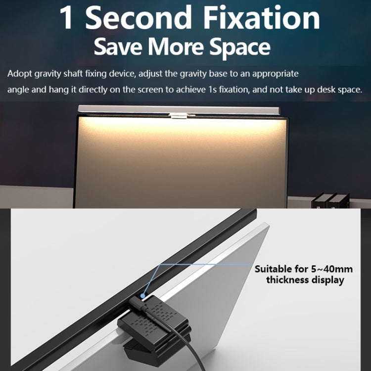 TB-301S 50cm Asymmetric No Video Flash Desk Lamp Timing Dimming Work Monitor Computer Screen Hang...