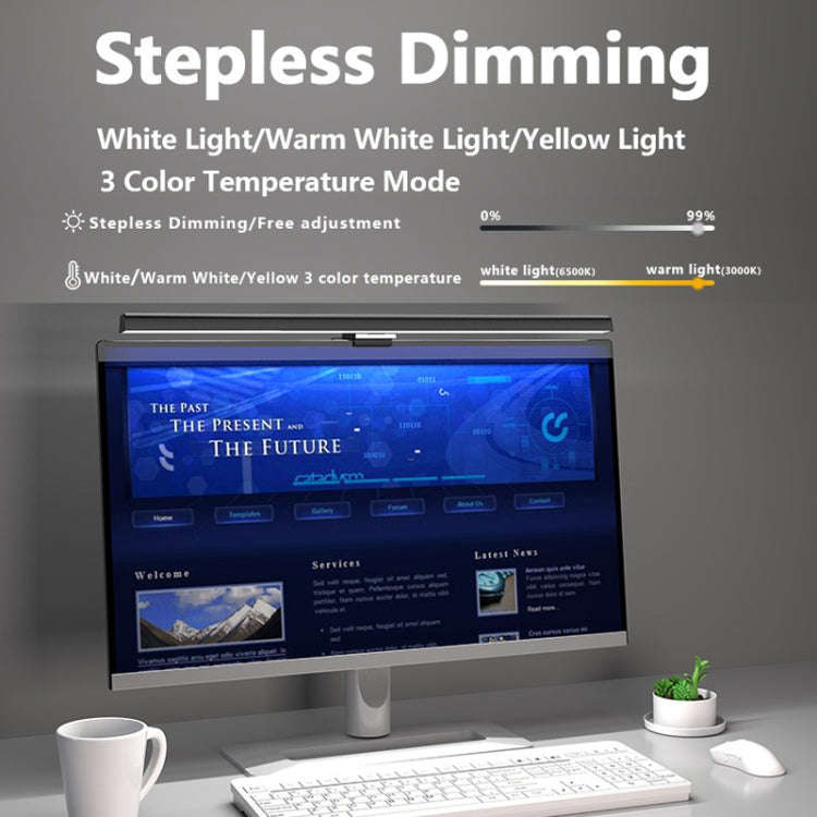 TB-301S 50cm Asymmetric No Video Flash Desk Lamp Timing Dimming Work Monitor Computer Screen Hang...