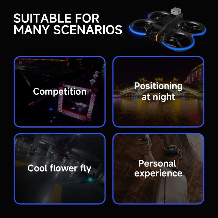 For DJI Avata 2 RCSTQ Colorful Luminous Light Belt High Bright Tube Night Flight Warning Light St...