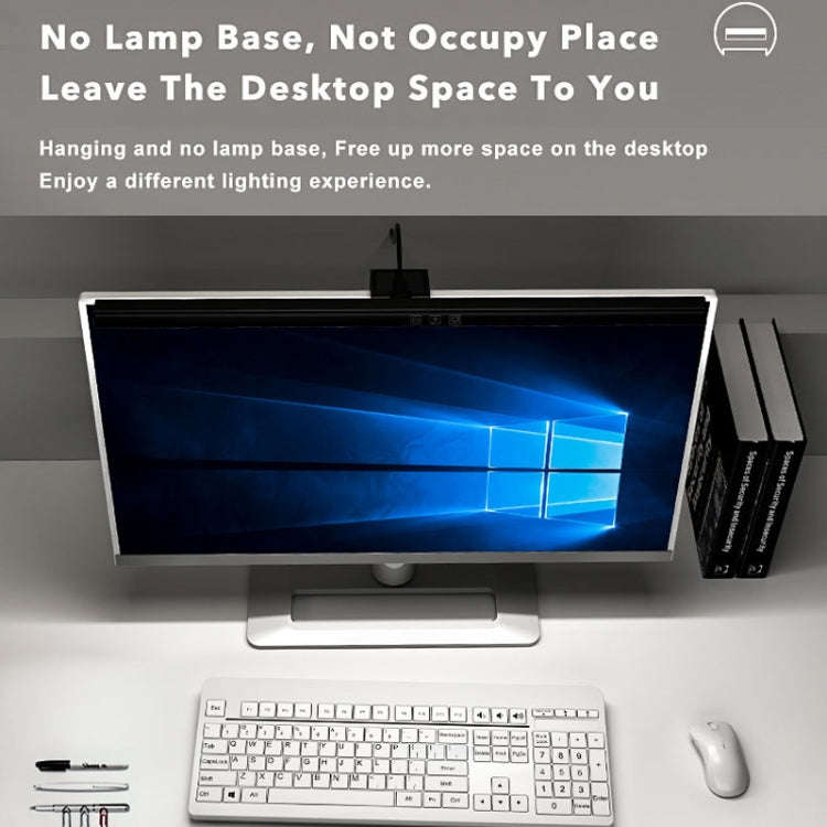 TB-30SA 33cm Timing Dimming Display Asymmetric Working Eye Care LED Desk Lamp Laptop Screen Hangi...