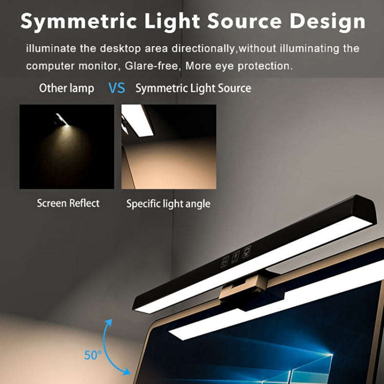 TB-30SA 33cm Timing Dimming Display Asymmetric Working Eye Care LED Desk Lamp Laptop Screen Hangi...