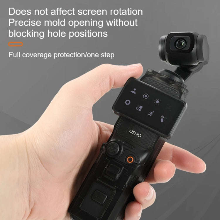 For DJI OSMO Pocket 3 RCSTQ Transparent Protective Case Global Anti-Dislodgement Strap Storage Shell