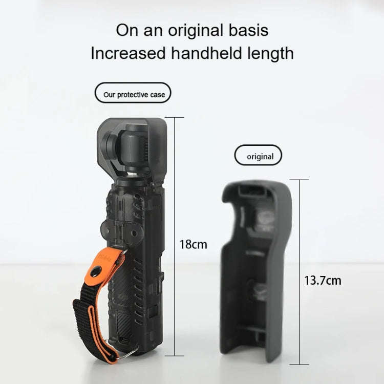 For DJI OSMO Pocket 3 RCSTQ Transparent Protective Case Global Anti-Dislodgement Strap Storage Shell