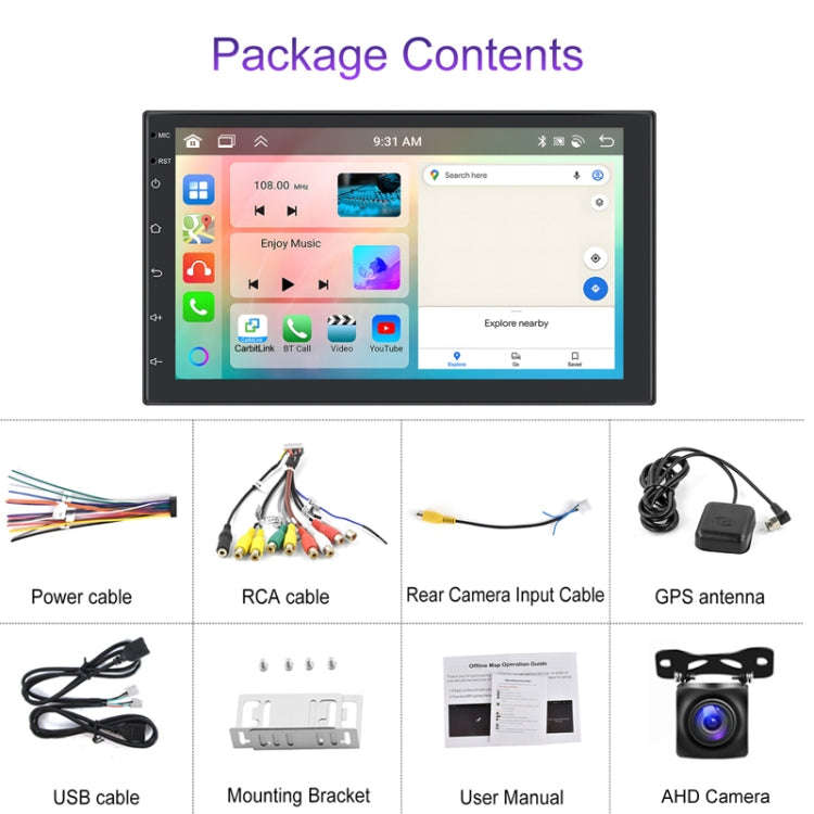 9inch Android 13.0 Dual Butt Universal Wireless Carplay Car Navigation Center Control All-In-One ...