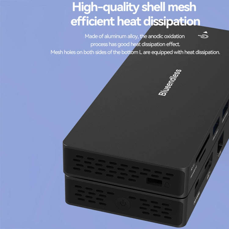 Blueendless 12-In-1 HD Multifunctional Docking Station 10Gbps Splitter With Switch(8K+4K HDMI x 2)