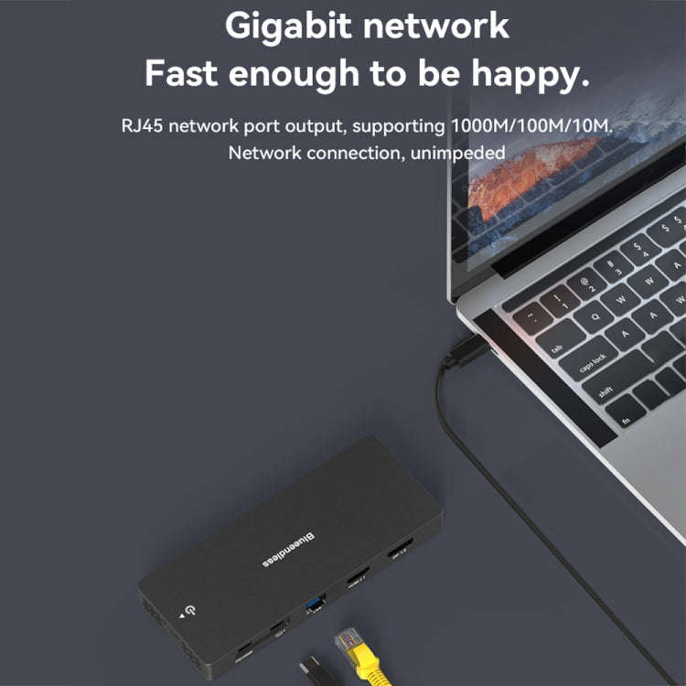 Blueendless 12-In-1 HD Multifunctional Docking Station 10Gbps Splitter With Switch(8K+4K HDMI x 2)