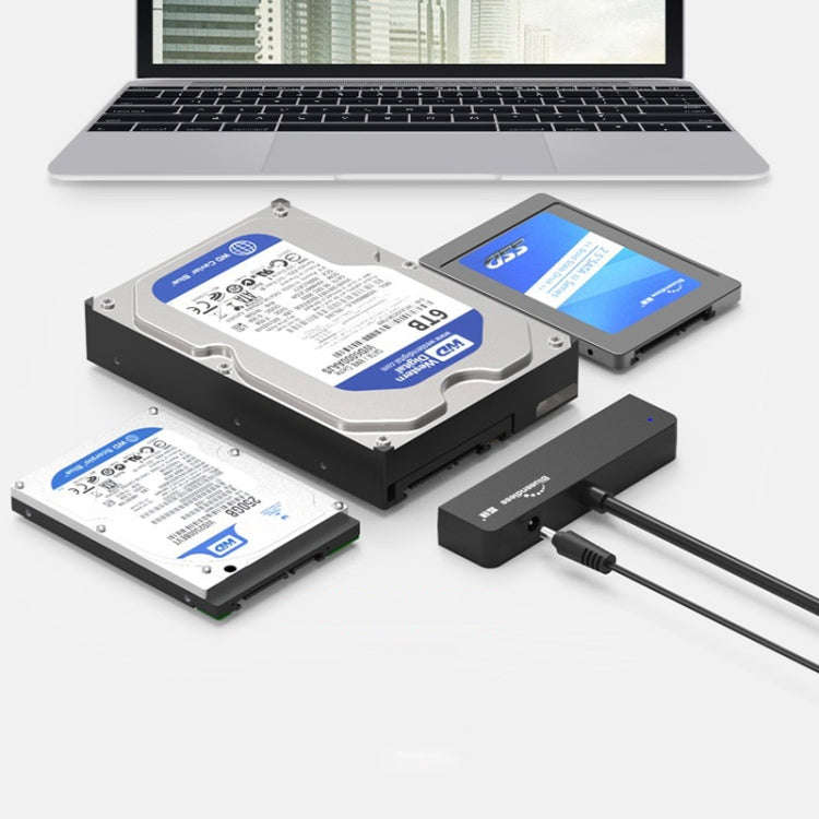 Blueendless US35 USB3.0 To SATA Adapter 2.5 / 3.5-Inch Hard Drive SSD Reader, Spec: USB3.0 EU Plug