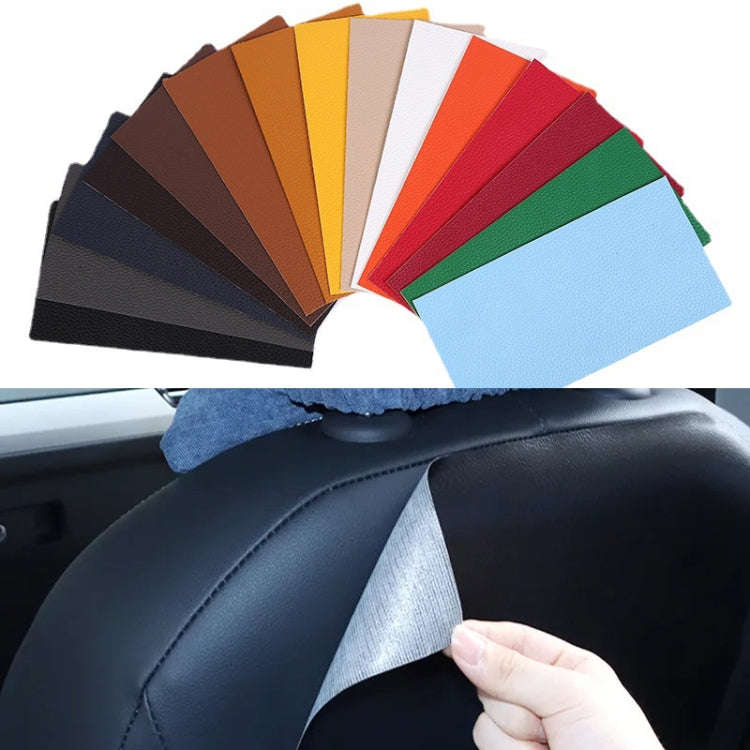 10x20cm Self-Adhesive PU Leather Patch Sticker Sofa Seat Small Hole Repair Patch(Light Brown)