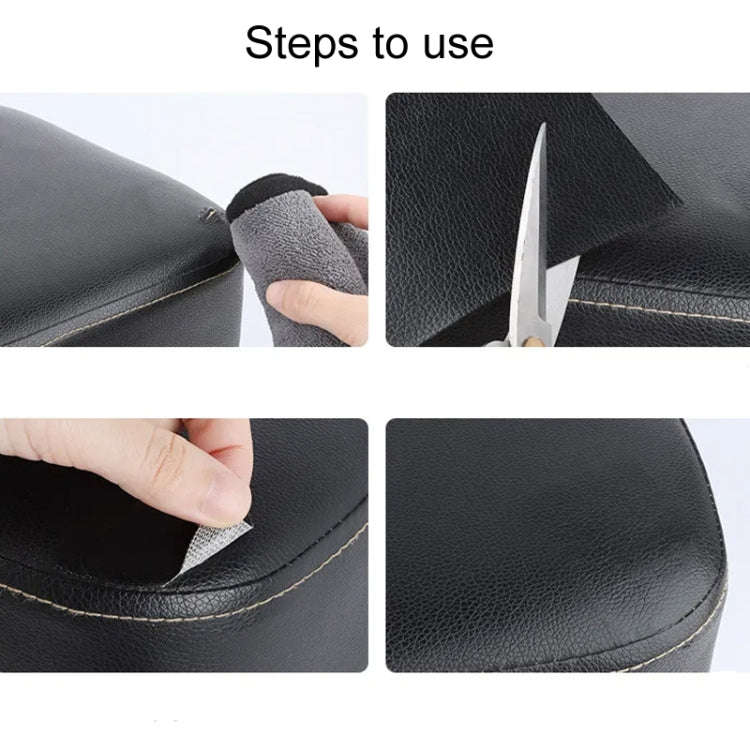 20x30cm Self-Adhesive PU Leather Patch Sticker Sofa Seat Small Hole Repair Patch(Light Brown)