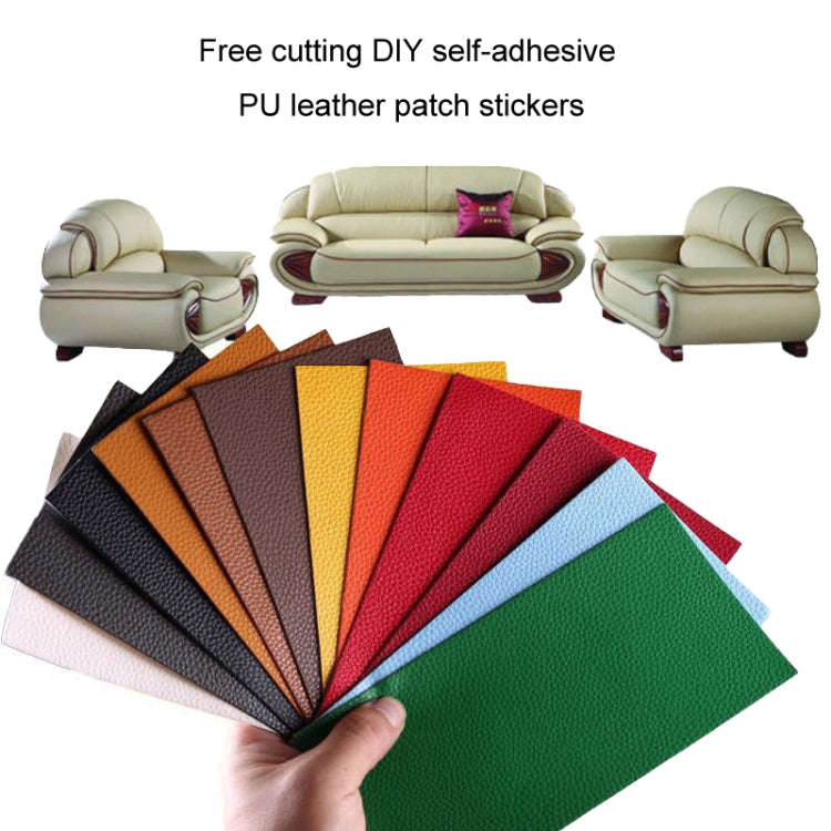 10x20cm Self-Adhesive PU Leather Patch Sticker Sofa Seat Small Hole Repair Patch(Light Brown)