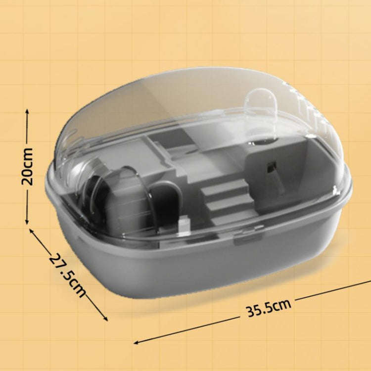 Panoramic Transparent Multi-Functional Large Space Hamster Cage, Style: Gray Upgrade Model
