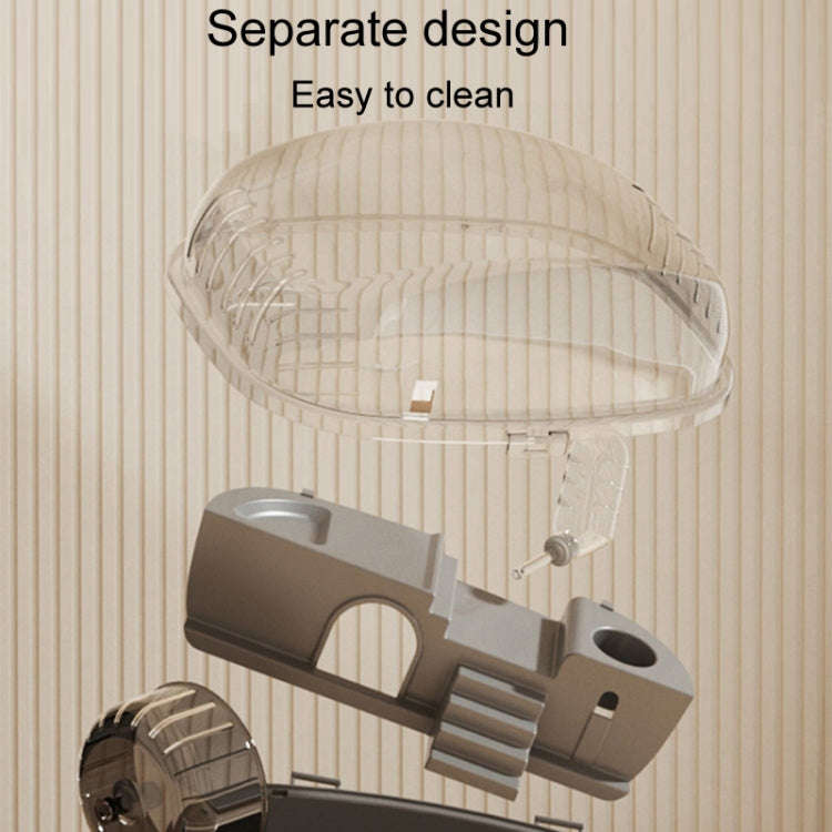 Panoramic Transparent Multi-Functional Large Space Hamster Cage, Style: Pink Basic Model