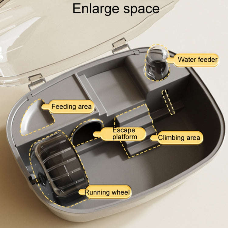 Panoramic Transparent Multi-Functional Large Space Hamster Cage, Style: Pink Basic Model
