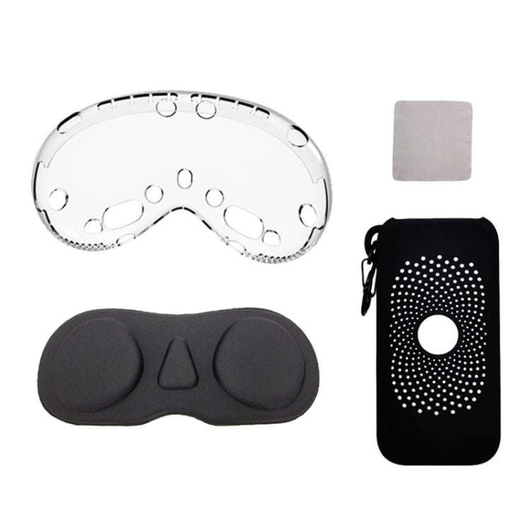 For Apple Vision Pro 4 In 1 Kit Lens Cover Battery Protection Case Accessories, Spec: B Style Black