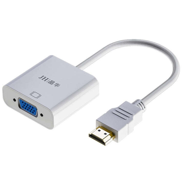 JINGHUA HDMI To VGA Adapter Cable Laptop Video Converter, Color: No Audio White