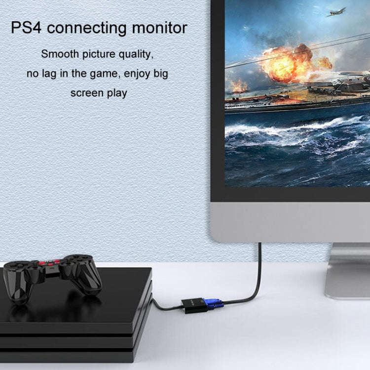 JINGHUA HDMI To VGA Adapter Cable Laptop Video Converter, Color: With Audio White