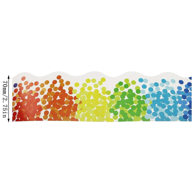 7cm x 11m Colorful Polka Dot Border Stickers Bulletin Board Borders