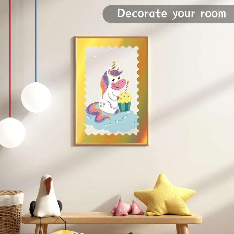 7.6cm x 15m Fan-Shaped Laser Gold Border Paper Bulletin Board Border Decoration