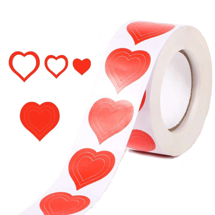 500pcs /Roll Red Heart Tanning Sunbathing Stickers Self Adhesive Body Stickers