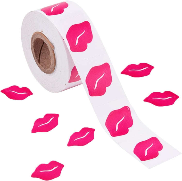 500pcs /Roll Red Lips Tanning Sunbathing Stickers Self Adhesive Body Stickers