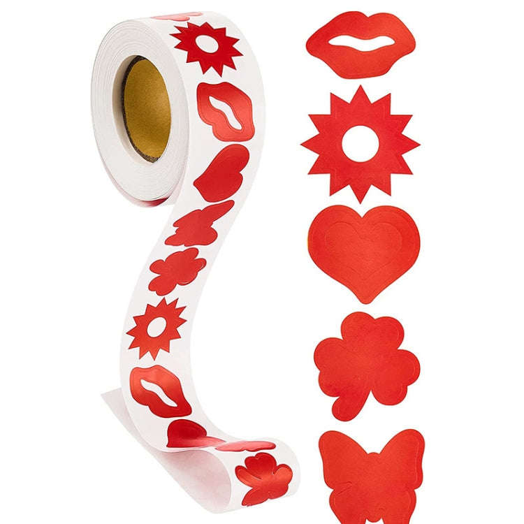 500pcs /Roll Style 4 Tanning Sunbathing Stickers Self Adhesive Body Stickers