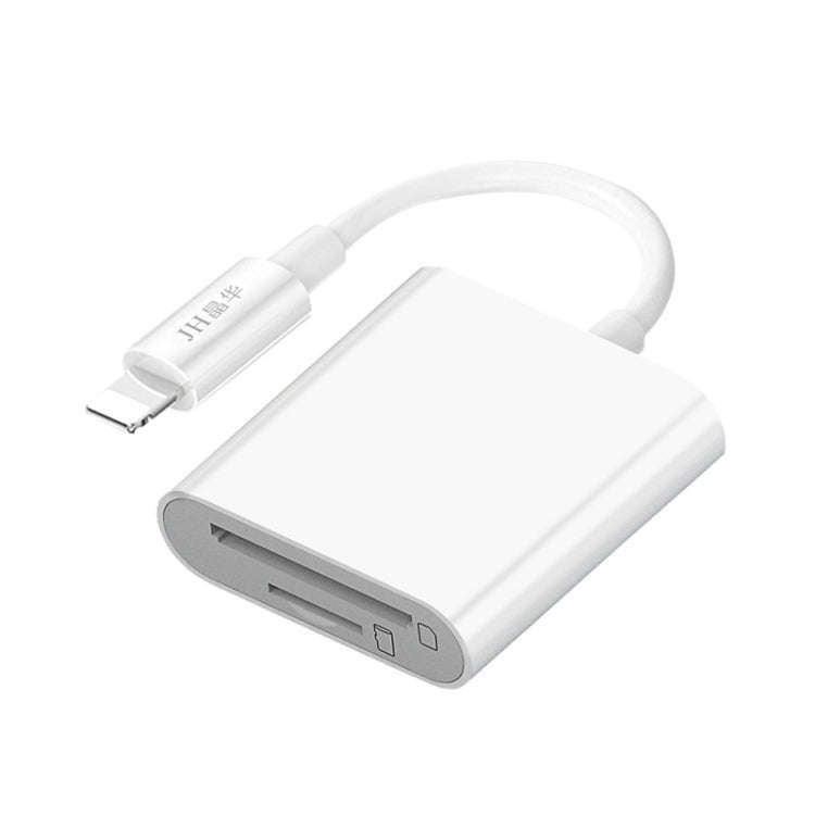JINGHUA Mobile Phone Card Reader Converter Memory Card Reader, Model: Lighning With Cable TF+SD