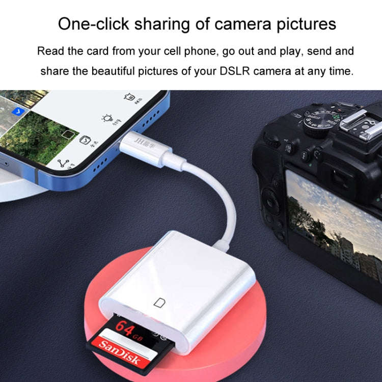 JINGHUA Mobile Phone Card Reader Converter Memory Card Reader, Model: Type-C With Cable SD