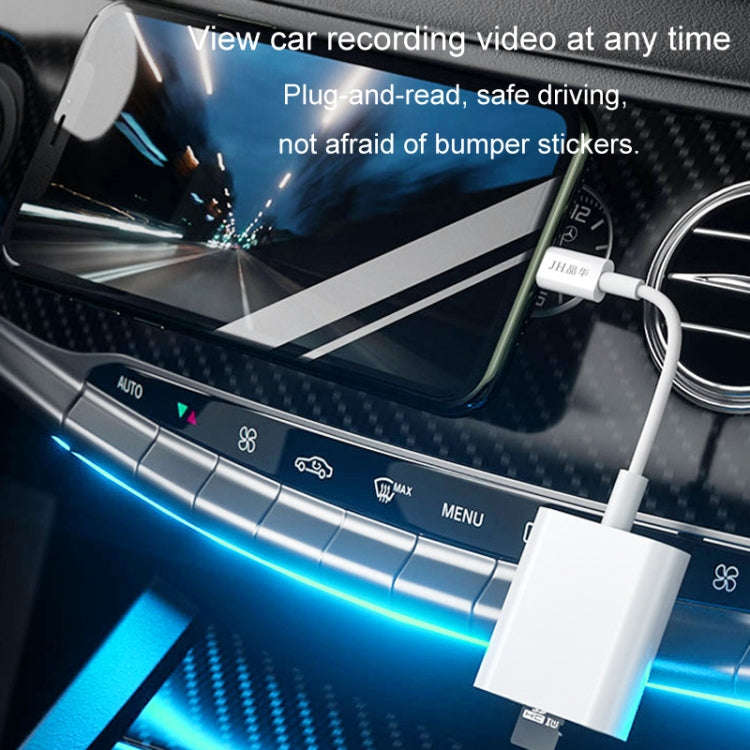 JINGHUA Mobile Phone Card Reader Converter Memory Card Reader, Model: Lighning With Cable TF+SD