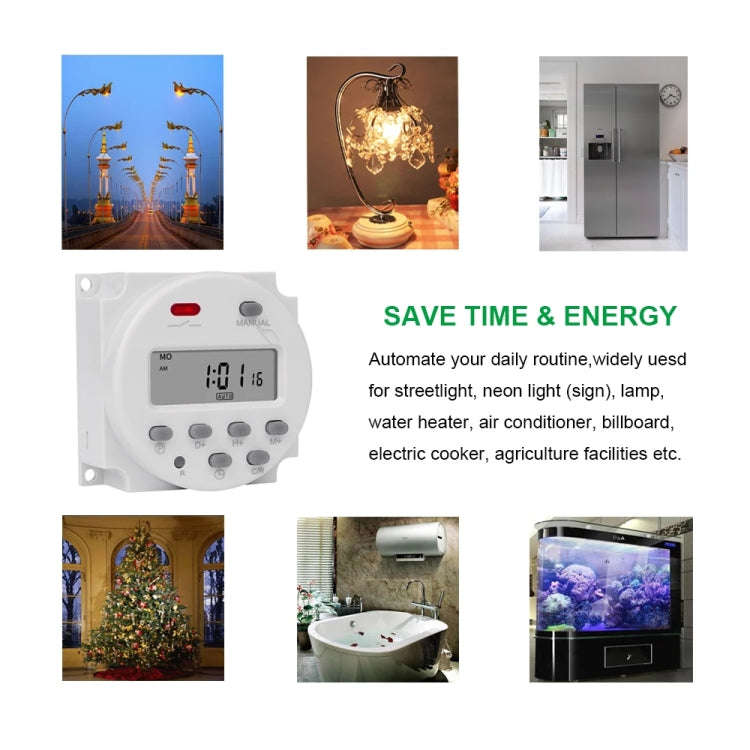 SINOTIMER  CN101A  5V  16A Digital LCD Timer Switch Programmable Timer Controller