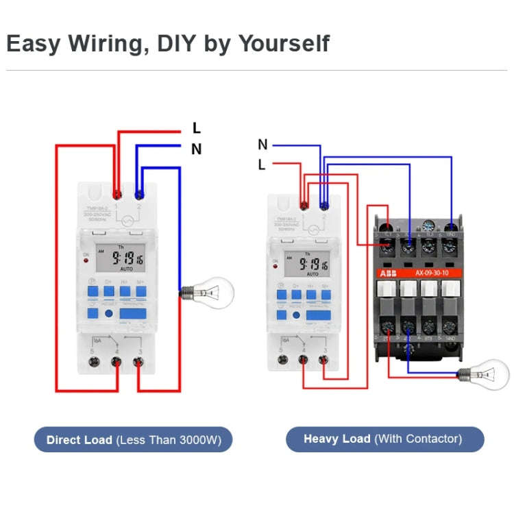SINOTIMER TM919A-110V 16A Din Rail Mount Digital Timer Switch Microcomputer Weekly Programmable T...